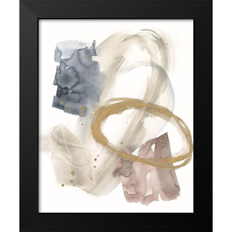 Golden Ring II Black Modern Wood Framed Art Print by Goldberger, Jennifer