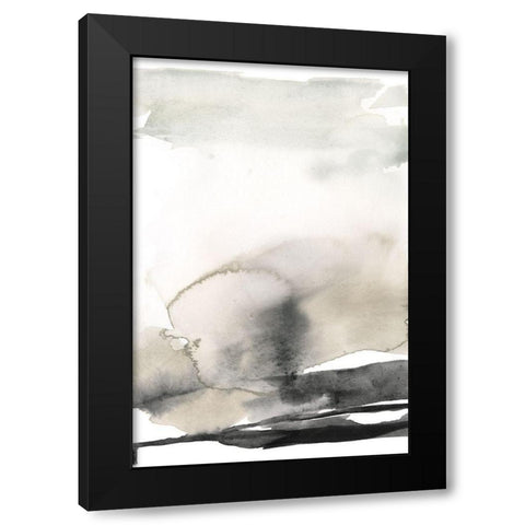 Ebony Horizon Triptych III Black Modern Wood Framed Art Print with Double Matting by Goldberger, Jennifer