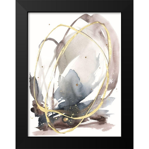 Inky Vortex I Black Modern Wood Framed Art Print by Goldberger, Jennifer