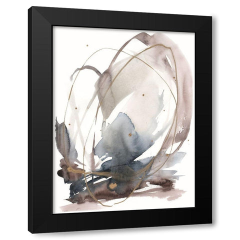 Inky Vortex I Black Modern Wood Framed Art Print by Goldberger, Jennifer