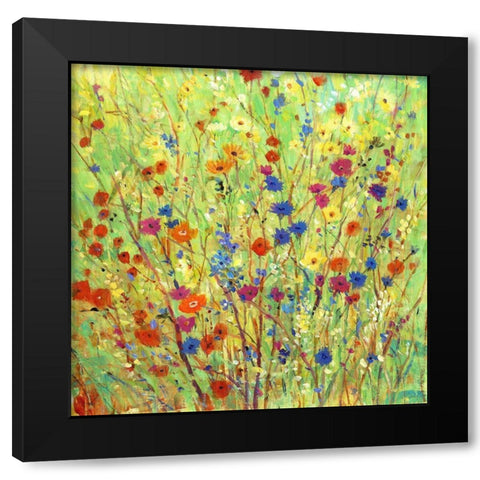 Wildflower Patch II Black Modern Wood Framed Art Print with Double Matting by OToole, Tim