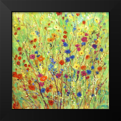 Wildflower Patch II Black Modern Wood Framed Art Print by OToole, Tim