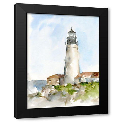 Plein Air Lighthouse Study II Black Modern Wood Framed Art Print with Double Matting by Harper, Ethan