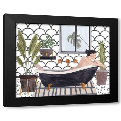 Meeting Myself I Black Modern Wood Framed Art Print with Double Matting by Wang, Melissa