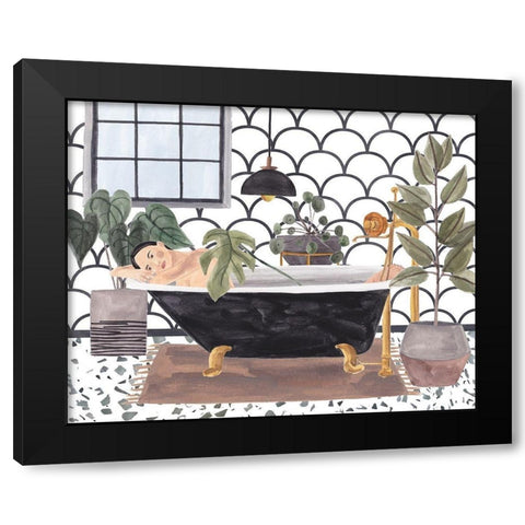 Meeting Myself III Black Modern Wood Framed Art Print with Double Matting by Wang, Melissa