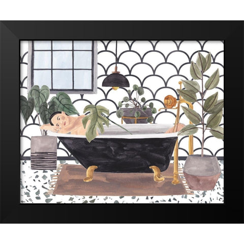 Meeting Myself III Black Modern Wood Framed Art Print by Wang, Melissa