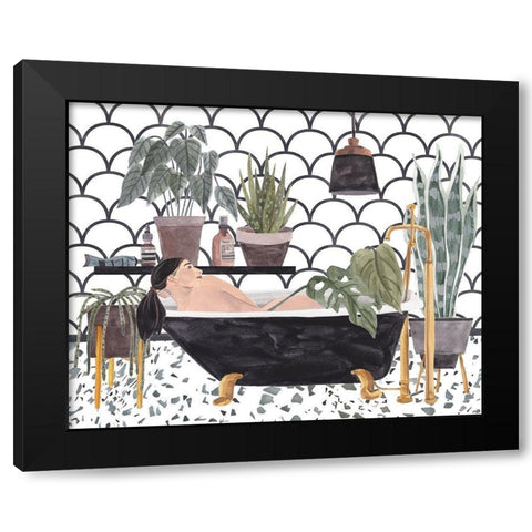 Meeting Myself IV Black Modern Wood Framed Art Print with Double Matting by Wang, Melissa