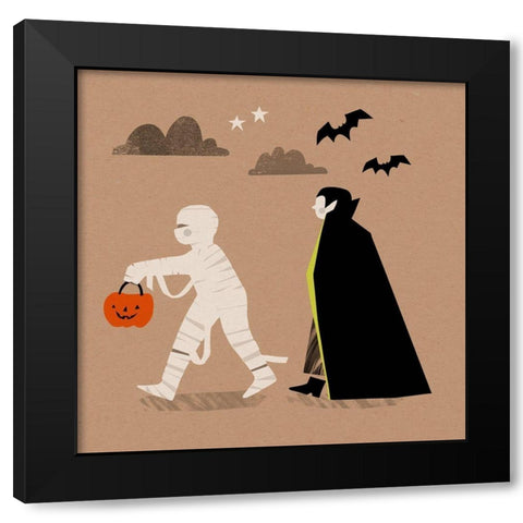 Graphic Halloween IV Black Modern Wood Framed Art Print with Double Matting by Barnes, Victoria