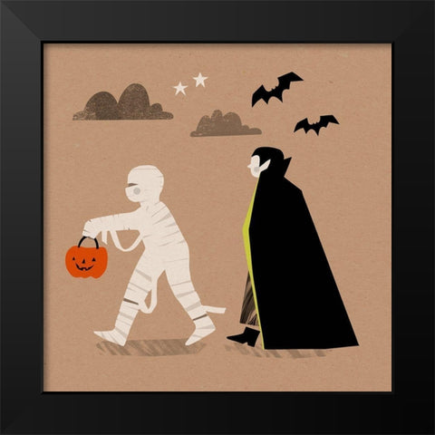 Graphic Halloween IV Black Modern Wood Framed Art Print by Barnes, Victoria