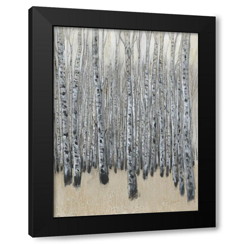 Custom Neutral Aspen II Black Modern Wood Framed Art Print with Double Matting by OToole, Tim