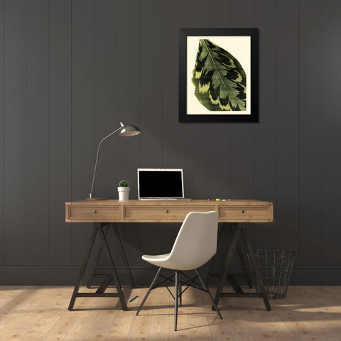 Grandiose Leaves I Black Modern Wood Framed Art Print by Vision Studio