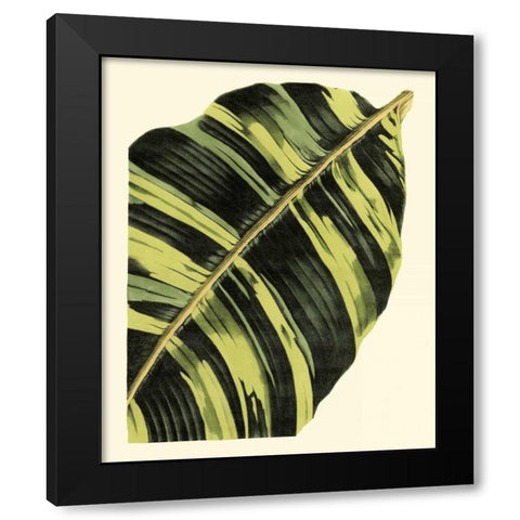 Grandiose Leaves II Black Modern Wood Framed Art Print with Double Matting by Vision Studio