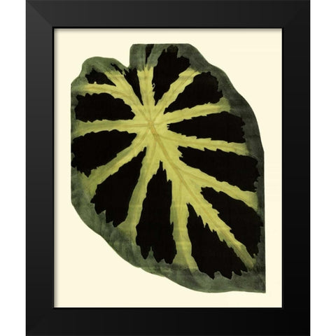 Grandiose Leaves III Black Modern Wood Framed Art Print by Vision Studio