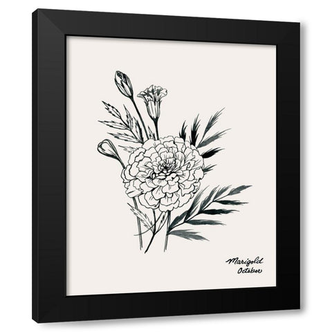 Annual Flowers X Black Modern Wood Framed Art Print with Double Matting by Popp, Grace