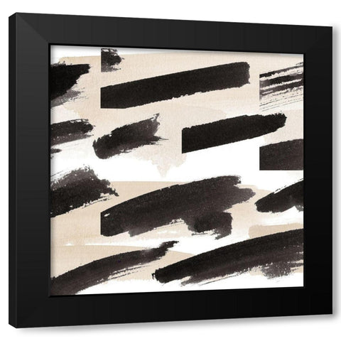 Above Fields I Black Modern Wood Framed Art Print with Double Matting by Wang, Melissa