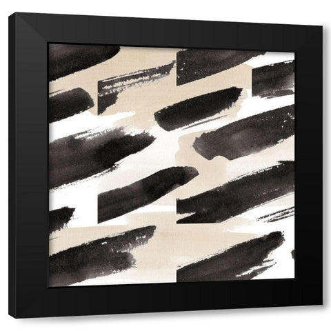 Above Fields II Black Modern Wood Framed Art Print with Double Matting by Wang, Melissa