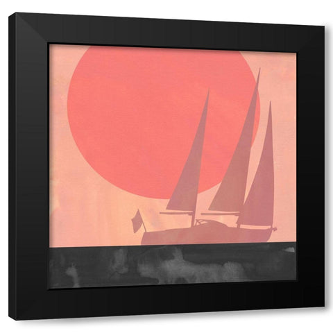 Deep Sea Sunset I Black Modern Wood Framed Art Print by Green, Jacob