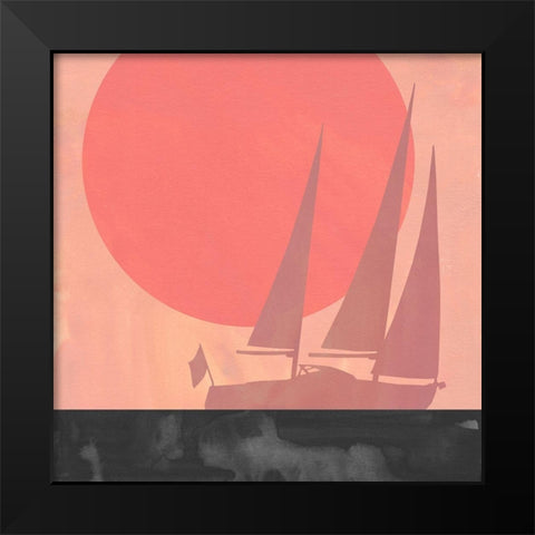 Deep Sea Sunset I Black Modern Wood Framed Art Print by Green, Jacob