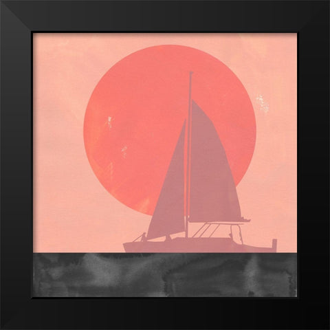 Deep Sea Sunset II Black Modern Wood Framed Art Print by Green, Jacob