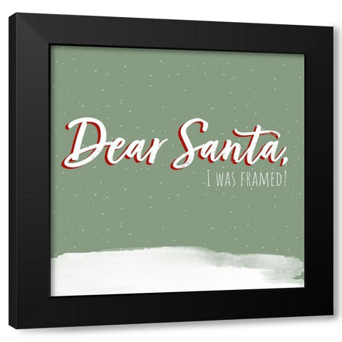 Dear Santa III Black Modern Wood Framed Art Print with Double Matting by Popp, Grace