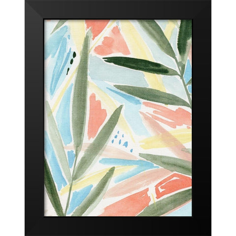 Tropical Impression II Black Modern Wood Framed Art Print by Warren, Annie