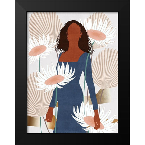 Sun Kissed Woman I Black Modern Wood Framed Art Print by Wang, Melissa