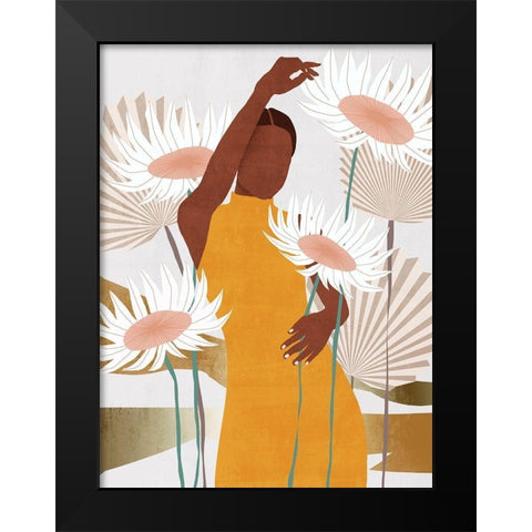 Sun Kissed Woman II Black Modern Wood Framed Art Print by Wang, Melissa