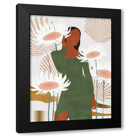 Sun Kissed Woman IV Black Modern Wood Framed Art Print with Double Matting by Wang, Melissa