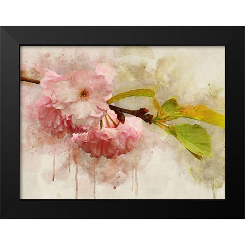 Blossom Elegance I Black Modern Wood Framed Art Print by Robertson, Leda