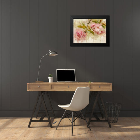 Blossom Elegance II Black Modern Wood Framed Art Print by Robertson, Leda