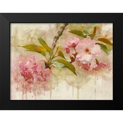 Blossom Elegance II Black Modern Wood Framed Art Print by Robertson, Leda