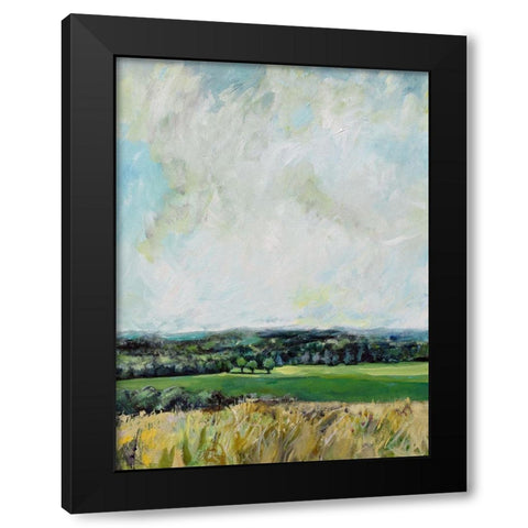 Mount Jeez Overlook I Black Modern Wood Framed Art Print with Double Matting by Evelia Designs