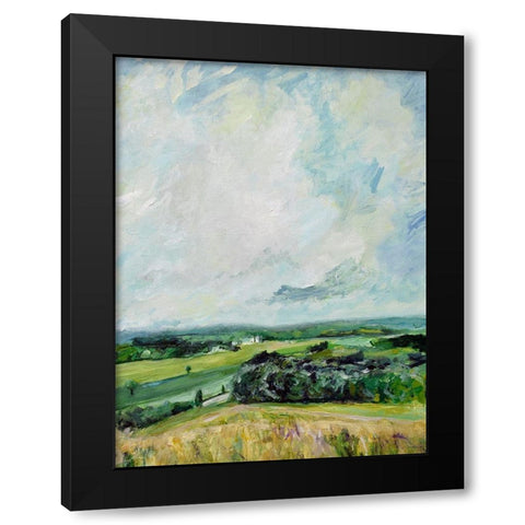 Mount Jeez Overlook II Black Modern Wood Framed Art Print with Double Matting by Evelia Designs