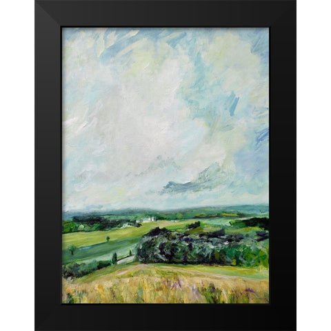 Mount Jeez Overlook II Black Modern Wood Framed Art Print by Evelia Designs