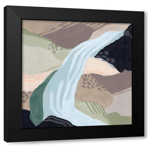 River Bow II Black Modern Wood Framed Art Print with Double Matting by Vess, June Erica