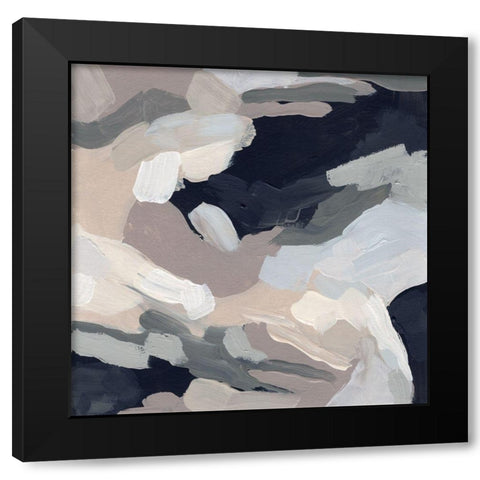 Monochrome Currents II Black Modern Wood Framed Art Print with Double Matting by Vess, June Erica