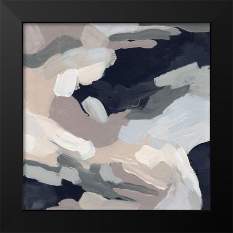 Monochrome Currents II Black Modern Wood Framed Art Print by Vess, June Erica