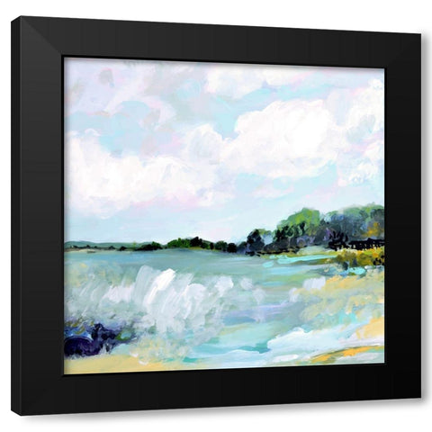 Surfscape I Black Modern Wood Framed Art Print by Fields, Karen