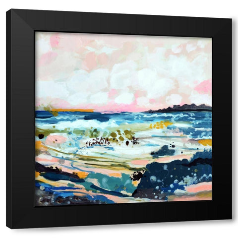 Surfscape IV Black Modern Wood Framed Art Print by Fields, Karen