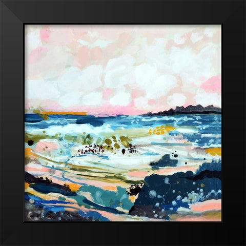 Surfscape IV Black Modern Wood Framed Art Print by Fields, Karen