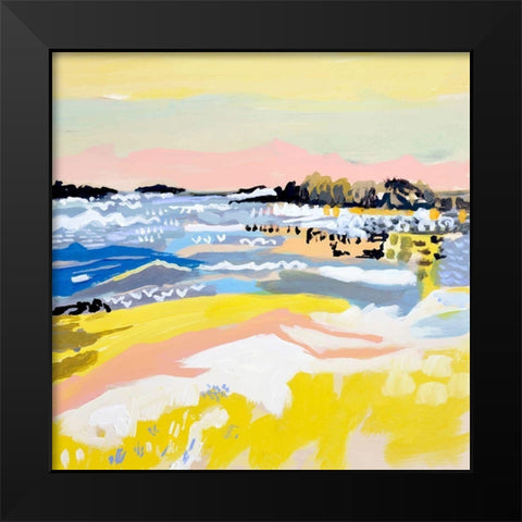Surfscape V Black Modern Wood Framed Art Print by Fields, Karen