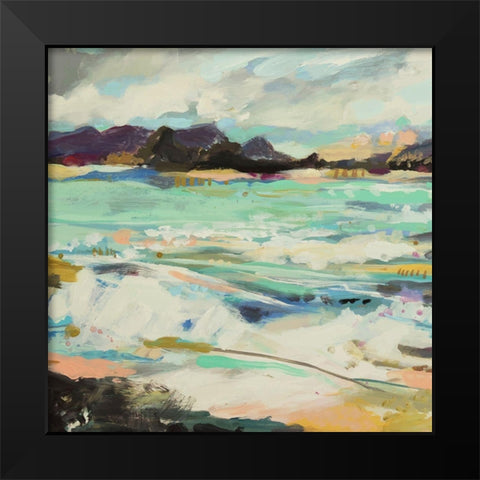 Surfscape VI Black Modern Wood Framed Art Print by Fields, Karen