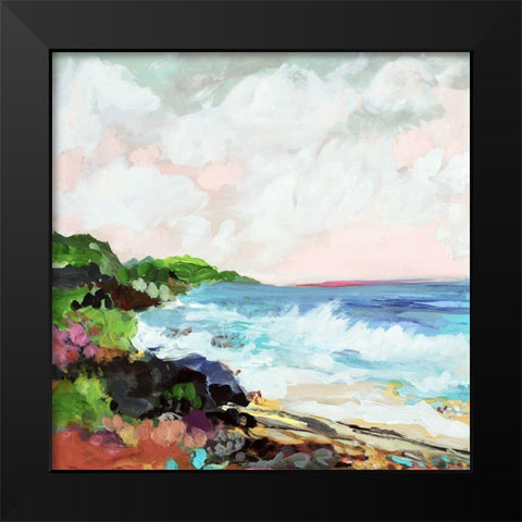 Surfscape VII Black Modern Wood Framed Art Print by Fields, Karen