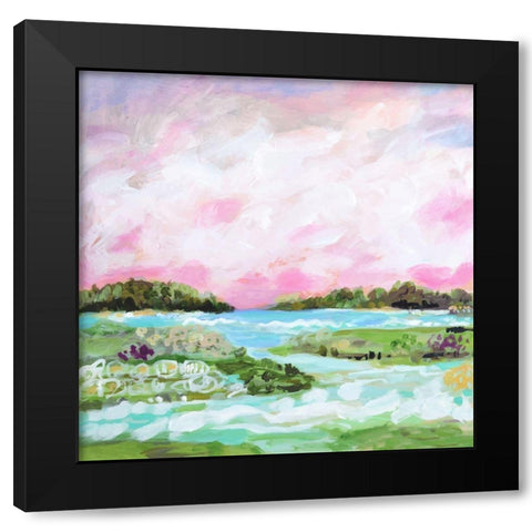 Surfscape VIII Black Modern Wood Framed Art Print with Double Matting by Fields, Karen