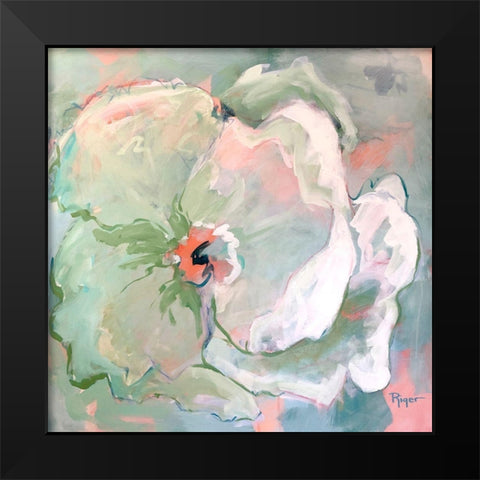 Contemporary Floral II Black Modern Wood Framed Art Print by Riger, Sue