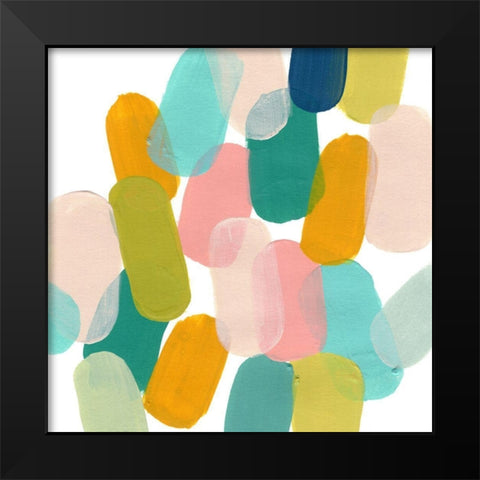 Color Spree I Black Modern Wood Framed Art Print by Vess, June Erica
