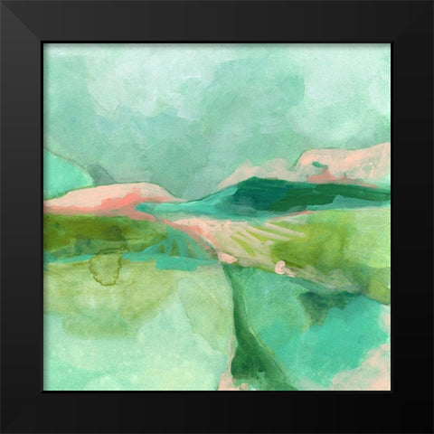 Mint Valley II Black Modern Wood Framed Art Print by Vess, June Erica