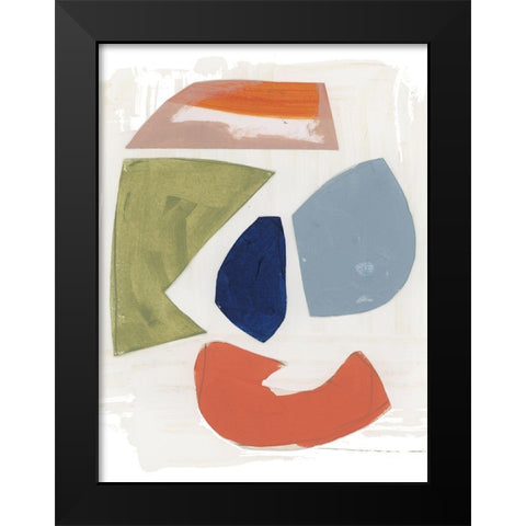 Four Colours II Black Modern Wood Framed Art Print by Cartissi