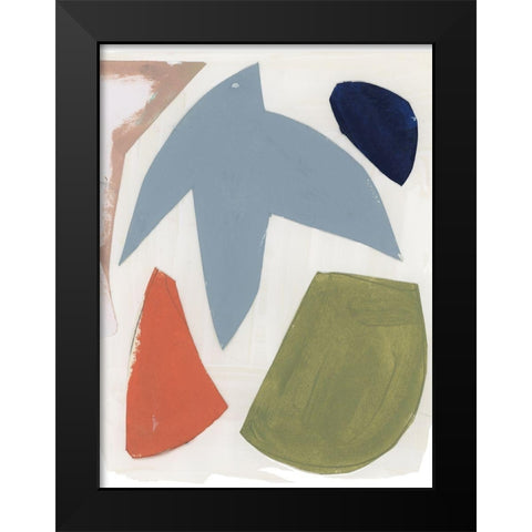 Four Colours III Black Modern Wood Framed Art Print by Cartissi