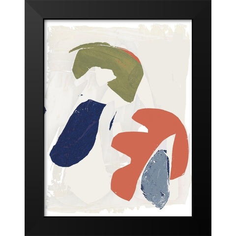 Four Colours IV Black Modern Wood Framed Art Print by Cartissi